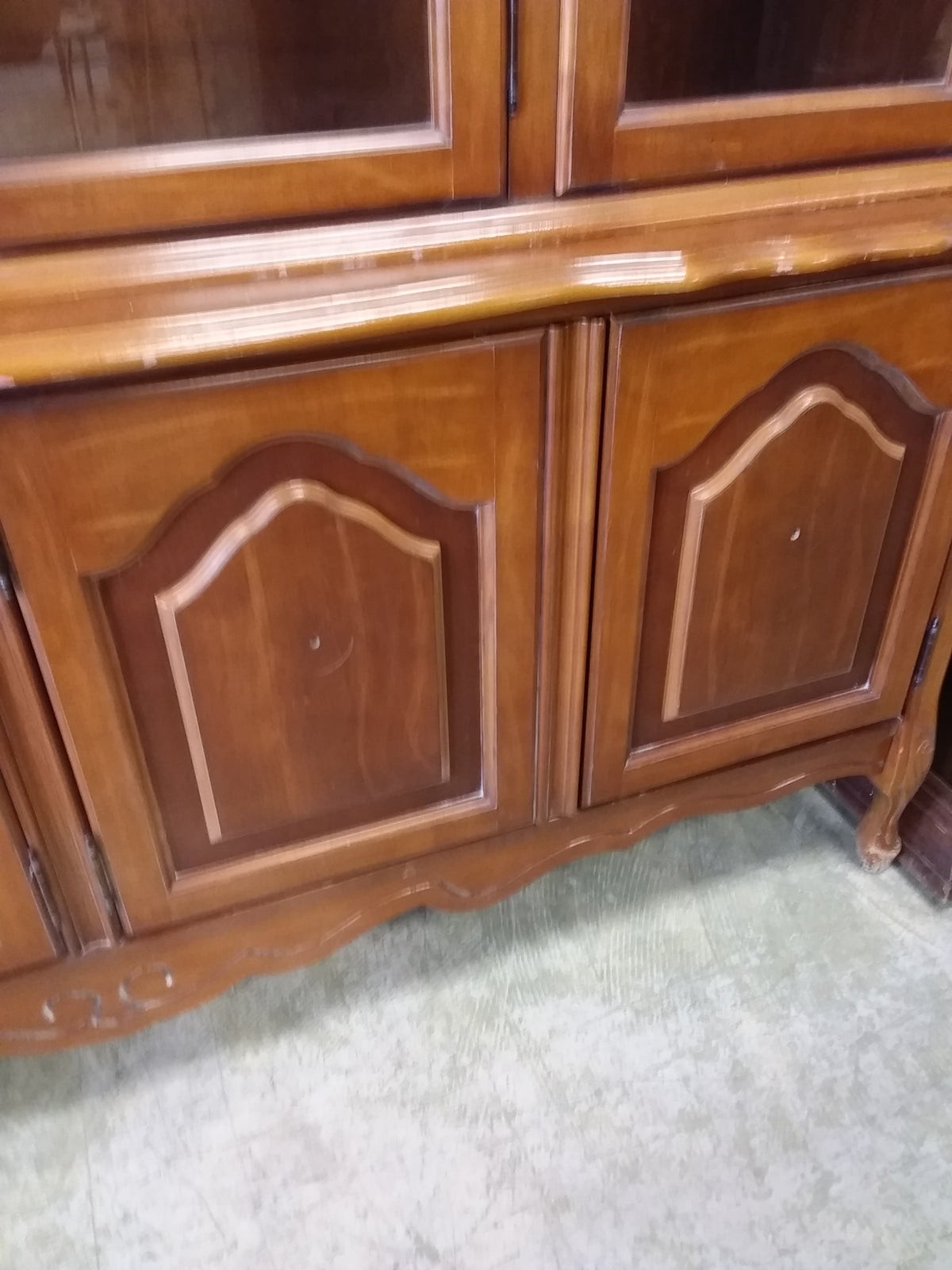 Red-Brown Wood Dining Hutch