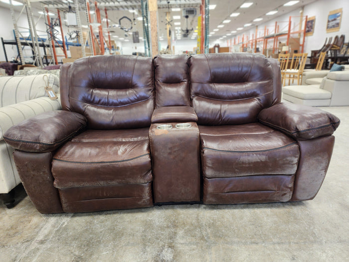 Brown Power Reclining Loveseat