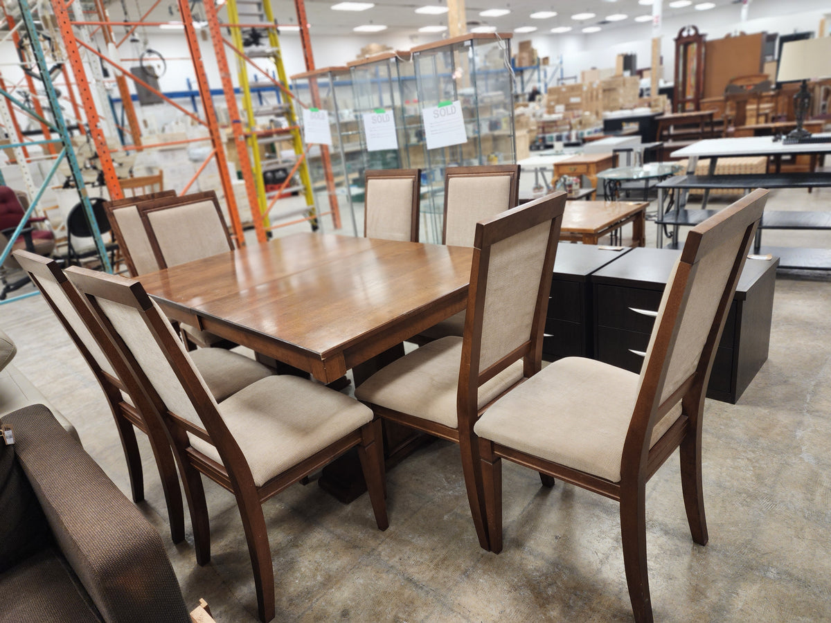 Solid Wood Dining Set w/ 2 Leaves