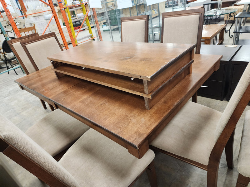 Solid Wood Dining Set w/ 2 Leaves