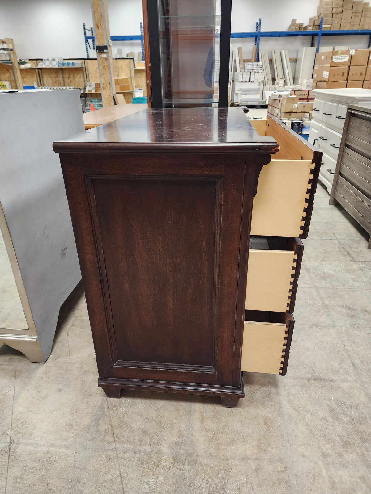 Dark Mahogany 3 Drawer Dresser