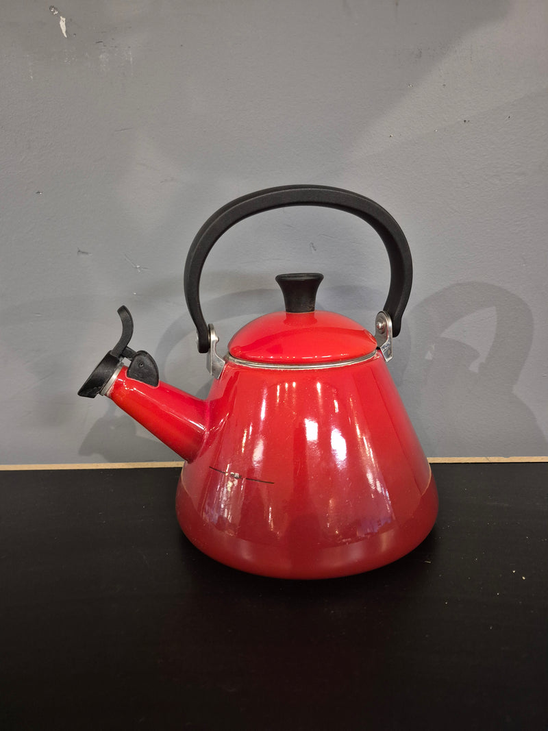 Le Creuset Kone Tea Kettle for Stove Top - Red (Cerise)