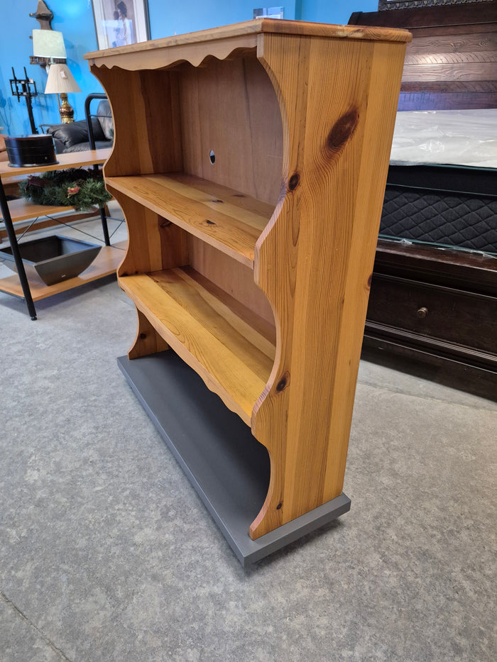 Refinished Book Case - Grey Base & Tan Upper