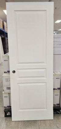 30" x 80" White 3 Panel Door