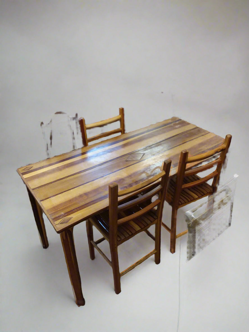 Exotic Wood Dining Set