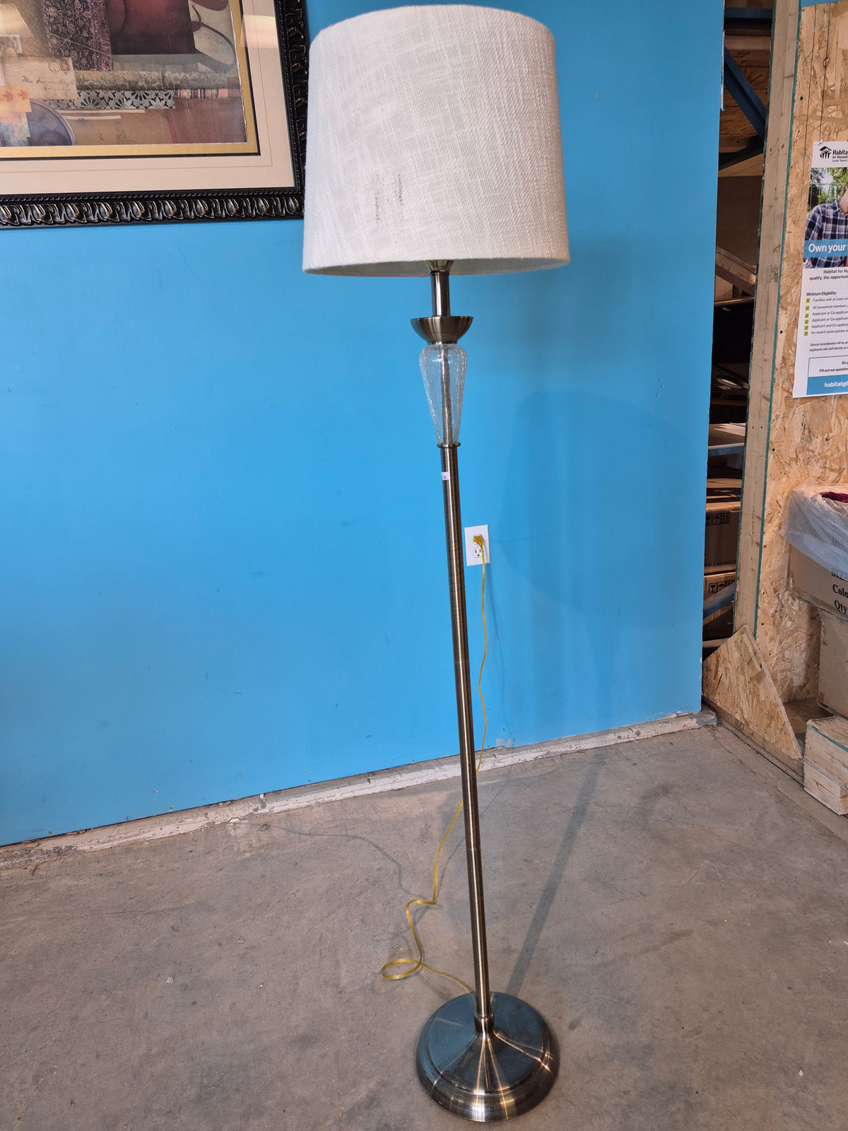 Metal & Glass Floor Lamp