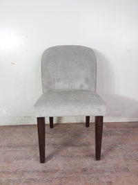 Grey Fabric w/Faux Leather Back Chair