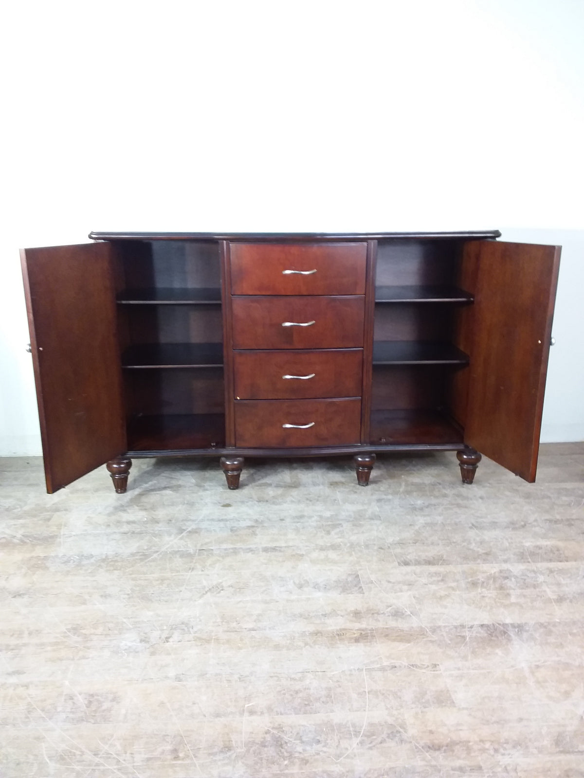 Red-Brown Wood Sideboard