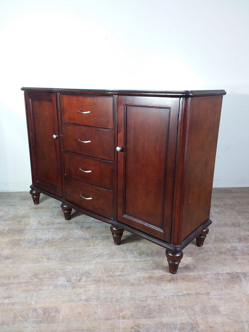 Red-Brown Wood Sideboard