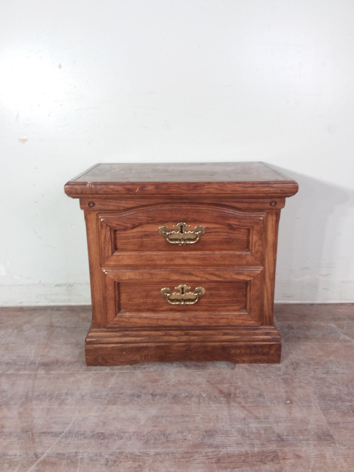 2 Drawer Wood Nightstand