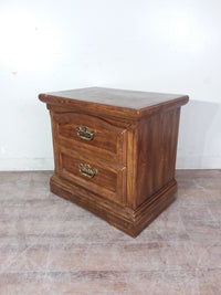 2 Drawer Wood Nightstand