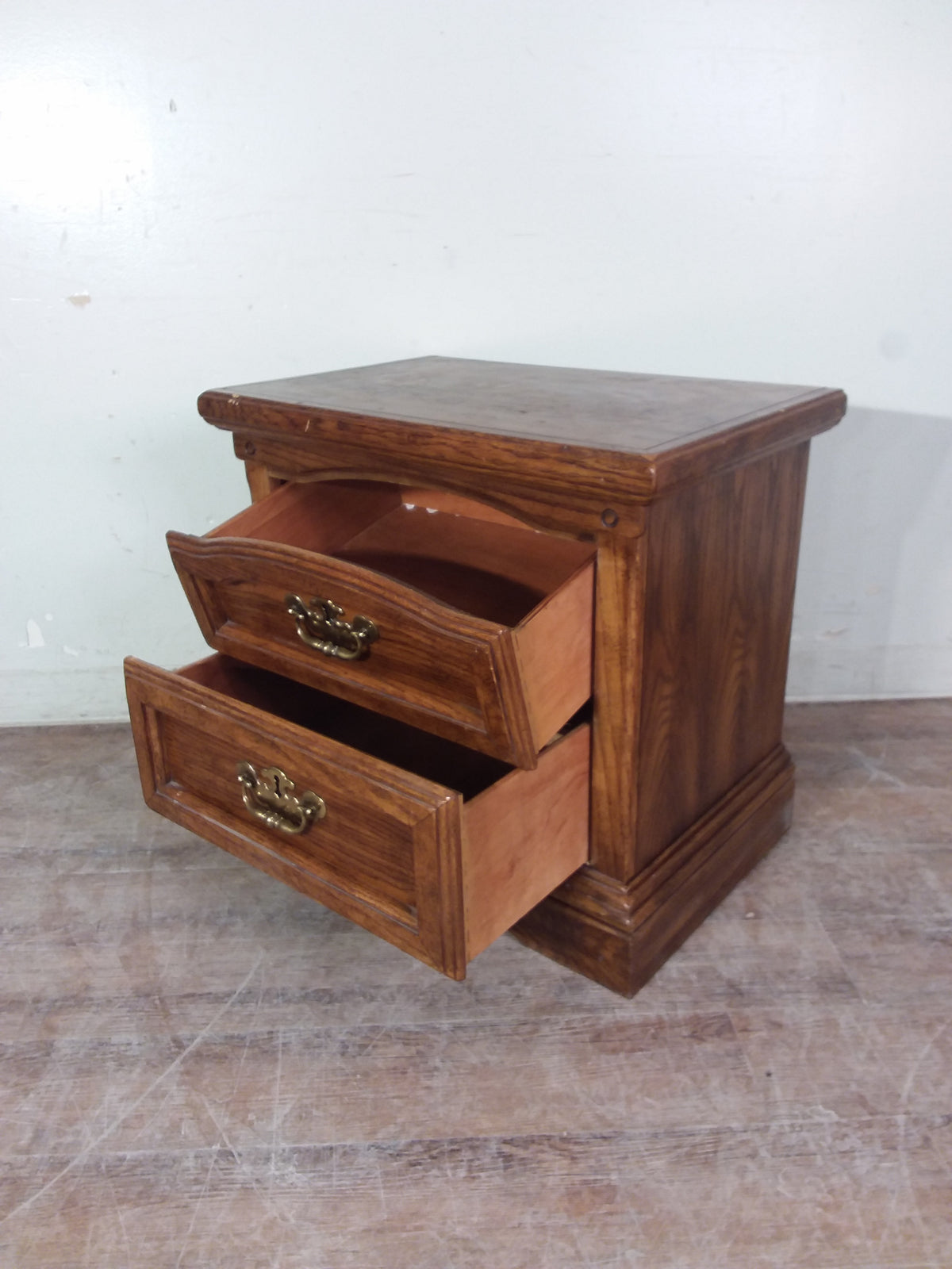 2 Drawer Wood Nightstand