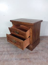 2 Drawer Wood Nightstand