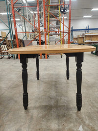 Pine Wooden Dining Table w/ Black Legs