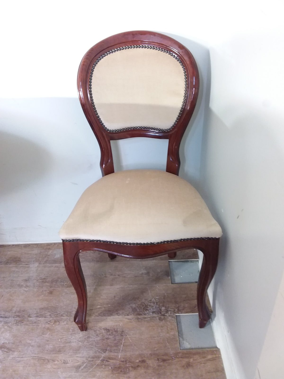 Red-Brown Dining Table & Six Chairs