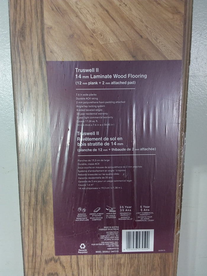 Truswell II Laminate Flooring 17.64 Sq. Ft.