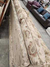 Light Brown Floral 3 Seater Sofa