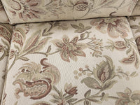 Light Brown Floral 3 Seater Sofa