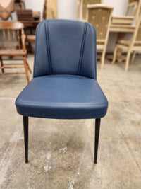 Dark Blue Chair w/ Black Legs