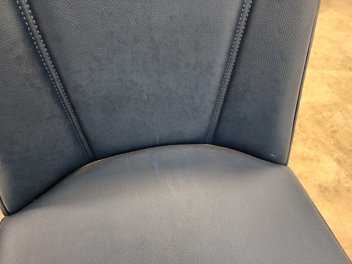 Dark Blue Chair w/ Black Legs