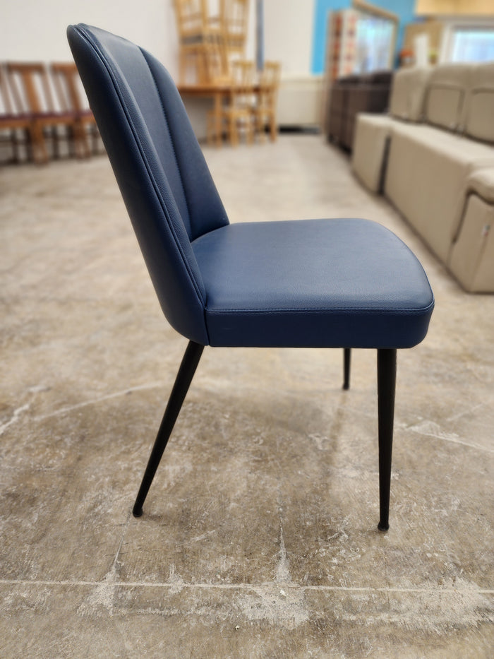 Dark Blue Chair w/ Black Legs