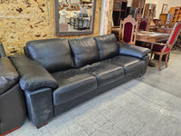 3 - Seater Leather Couch | Black