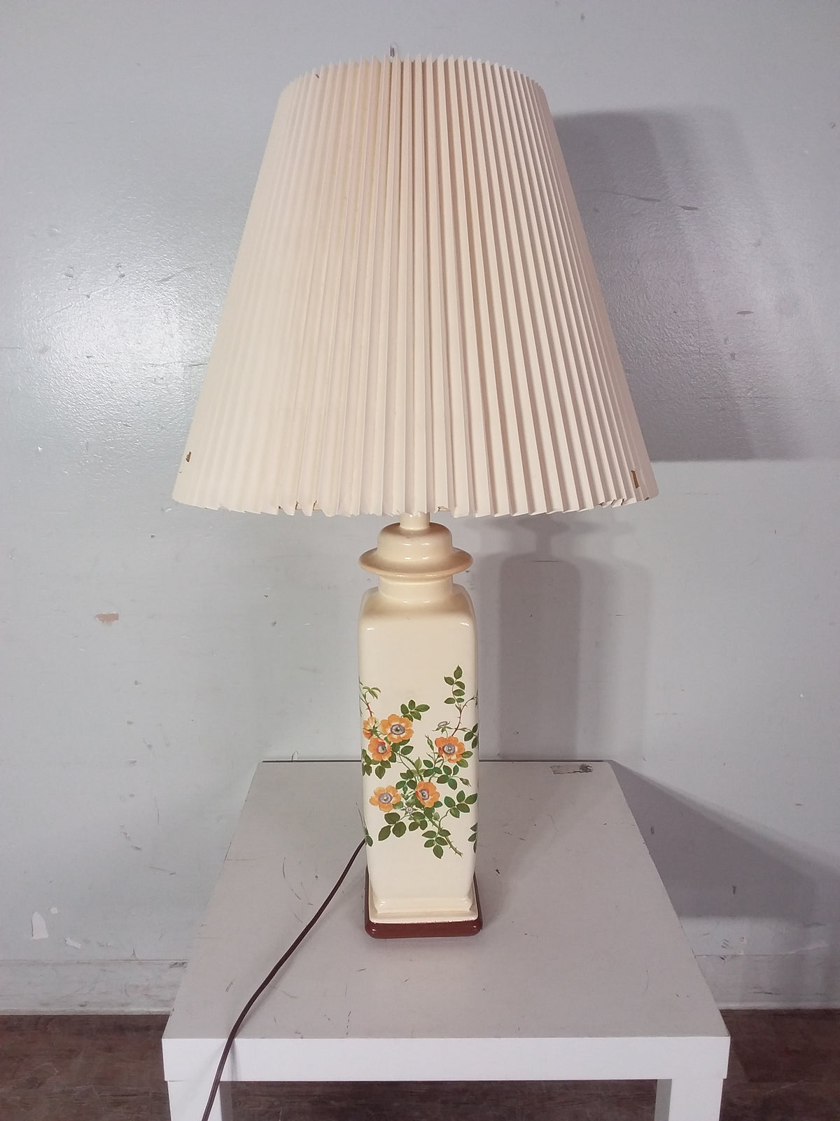 Yellow Pansies Table Lamp