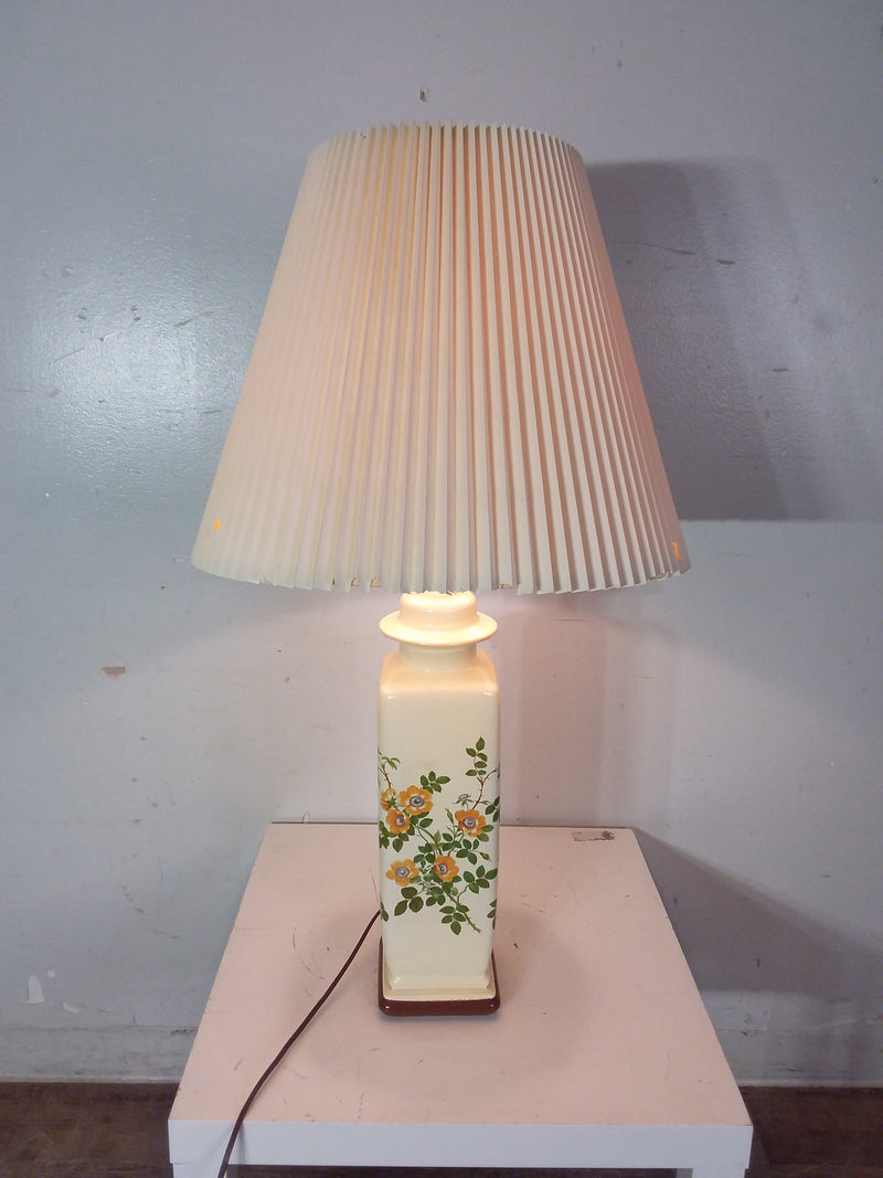 Yellow Pansies Table Lamp