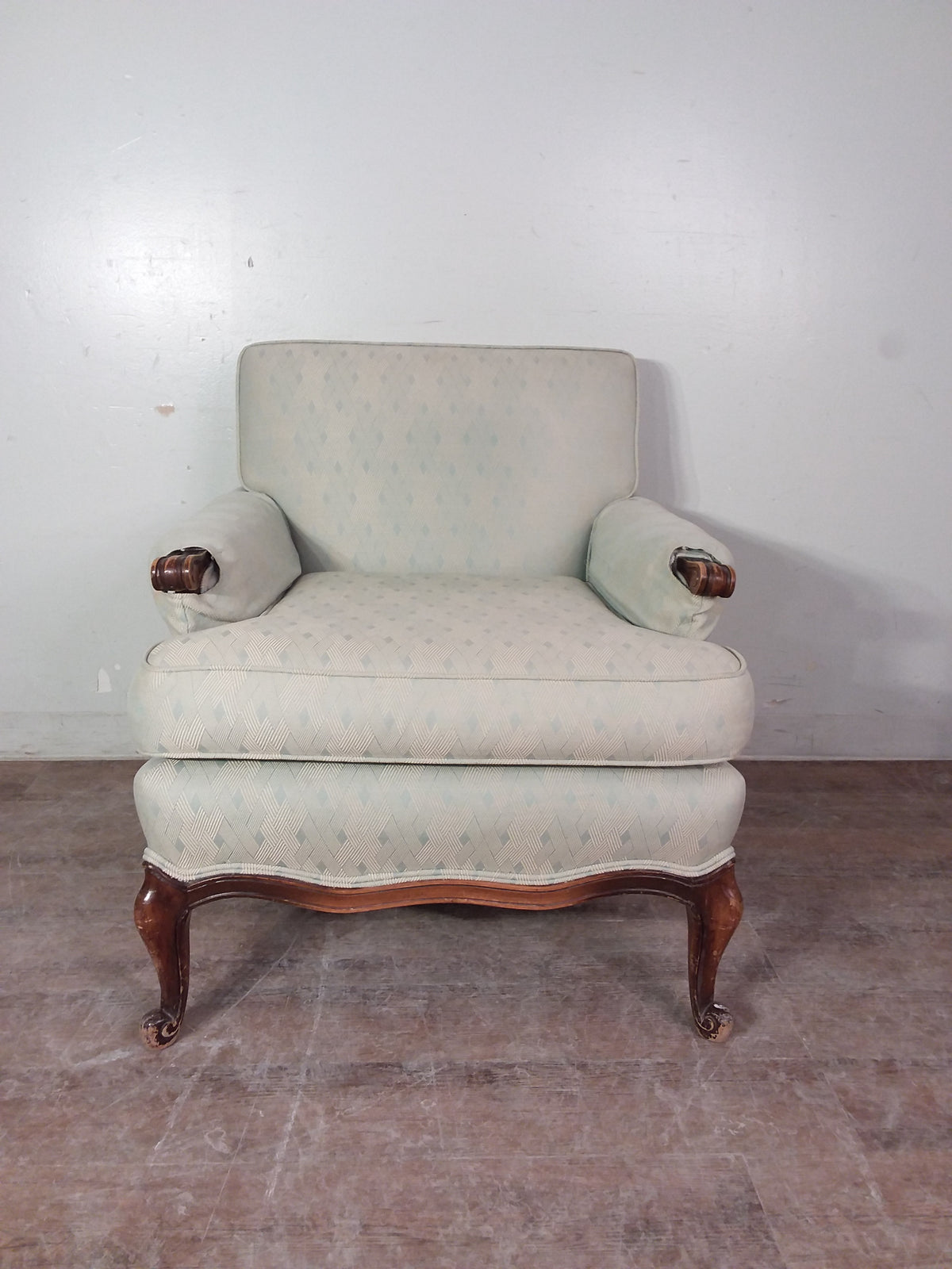 Light Green Patterned Armchair