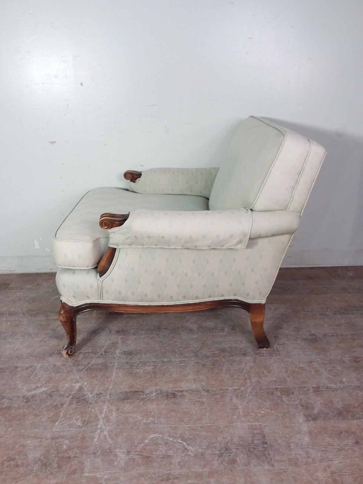 Light Green Patterned Armchair