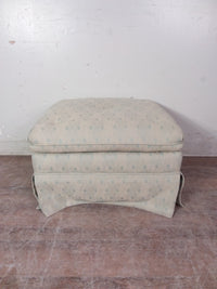 Light Green Patterned Ottoman