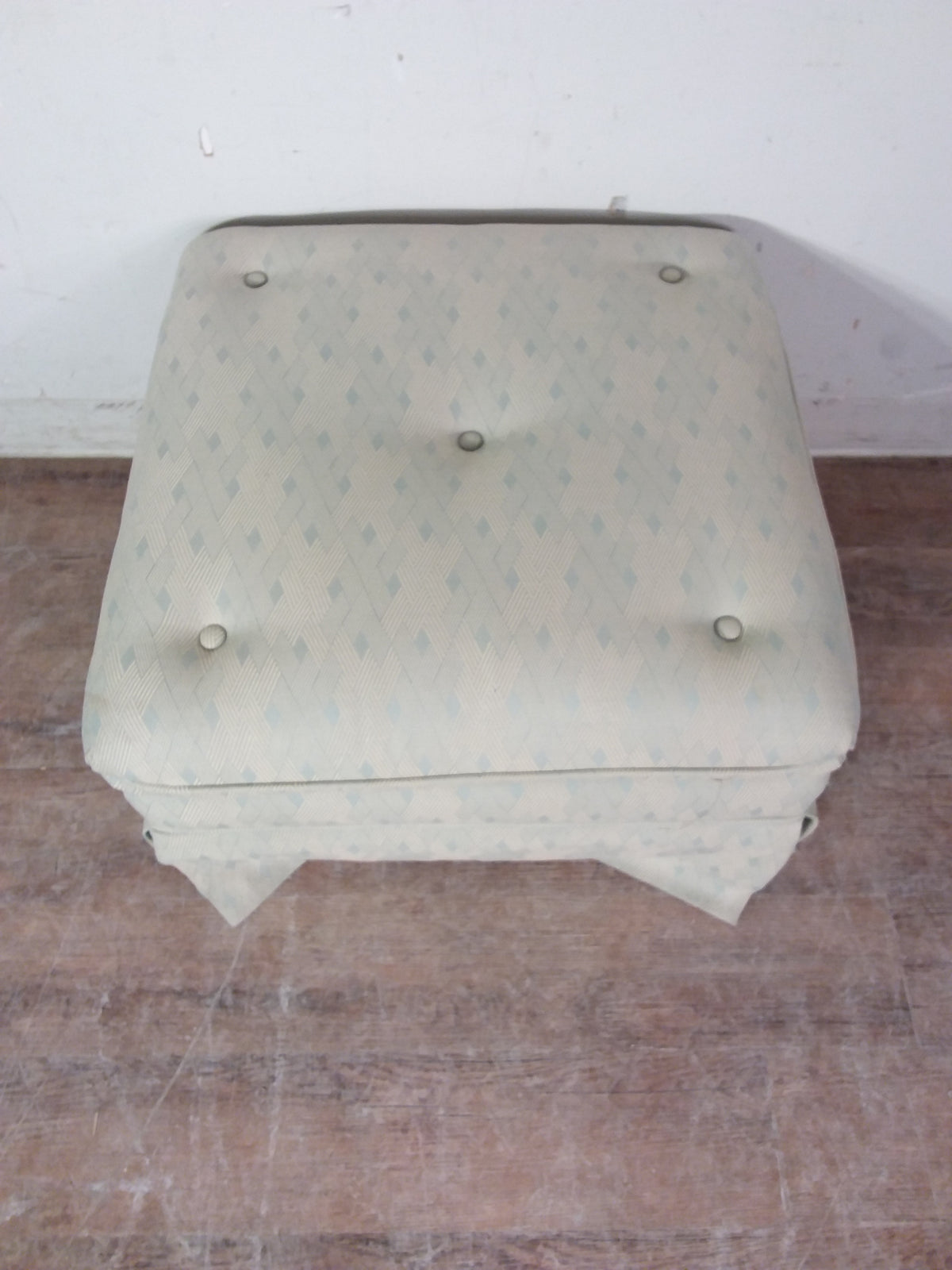 Light Green Patterned Ottoman