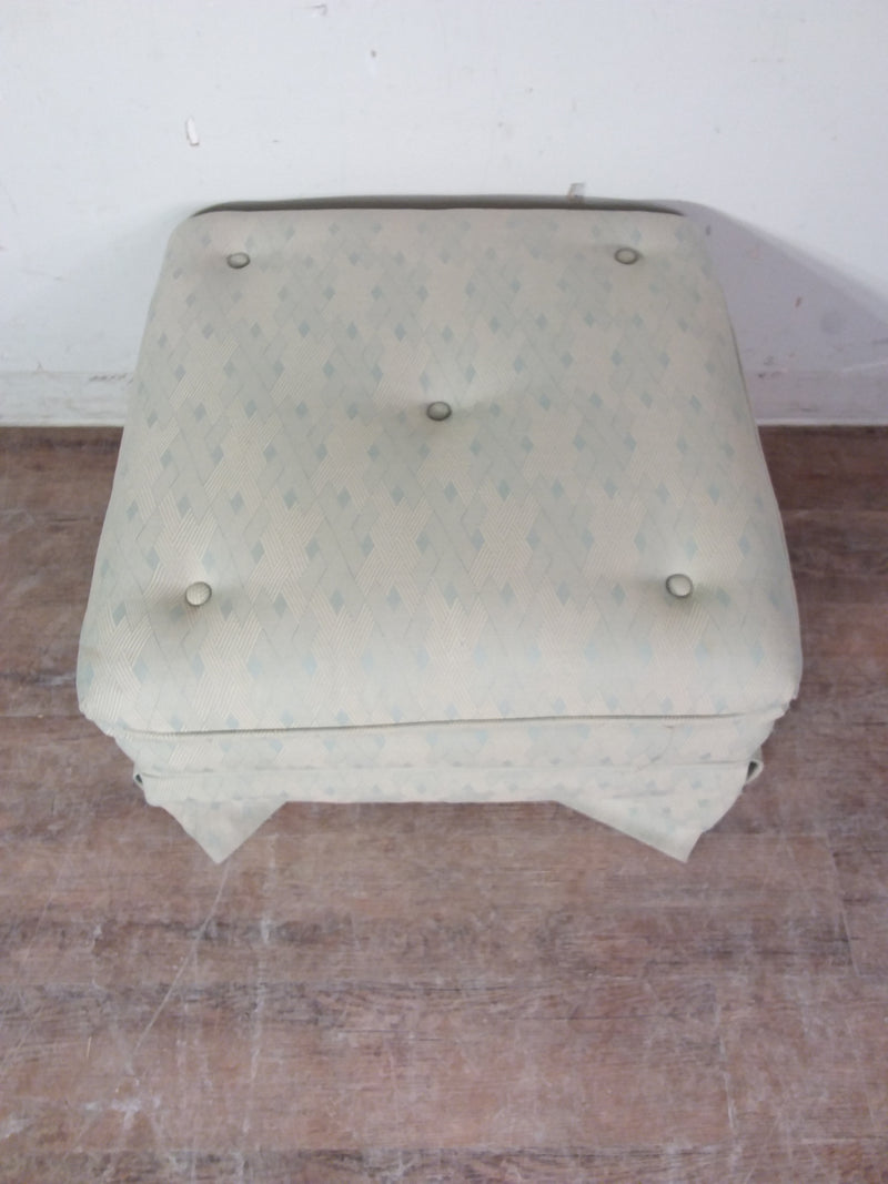 Light Green Patterned Ottoman