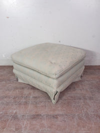 Light Green Patterned Ottoman