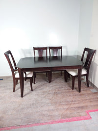 Brown & White Dining Set