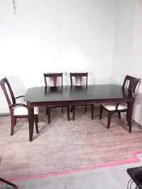 Brown & White Dining Set