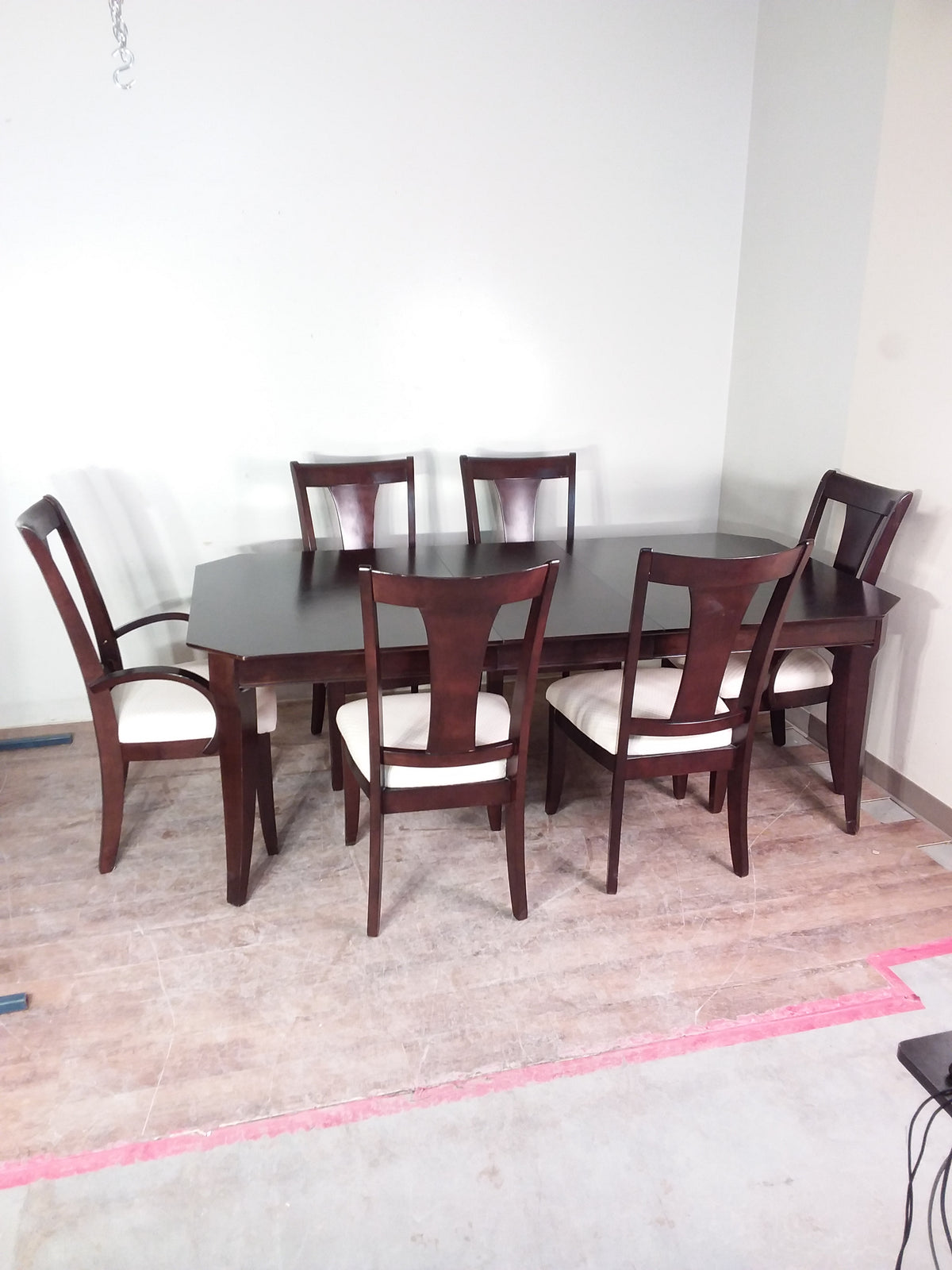 Brown & White Dining Set