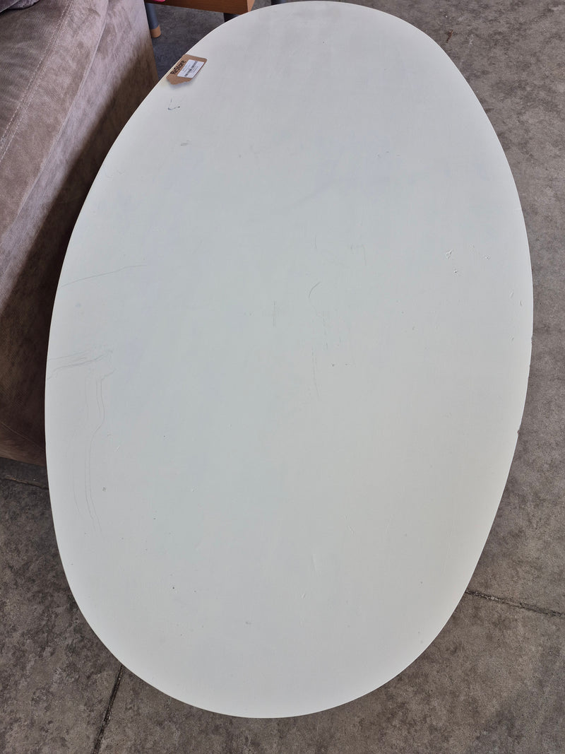 Painted White Oval Coffee Table