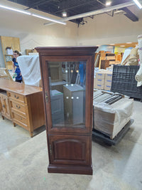Classic Solid Wood Display Cabinet with Glass Door