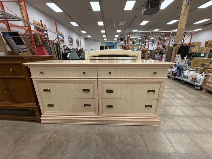 Light Colored Dresser with Matching Mirror