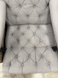 Light Grey Tufted Armchair