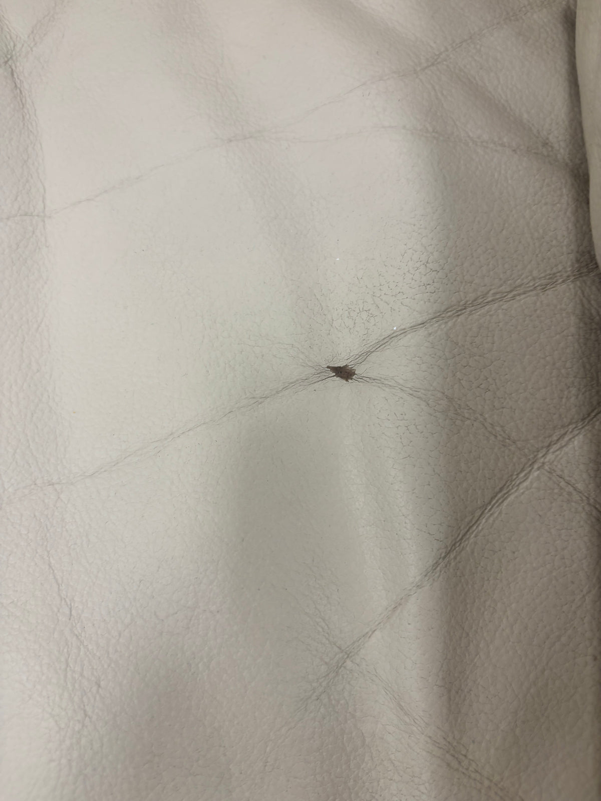 Off-White Leather Couch