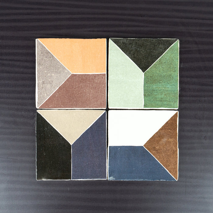 5" x 5" Multi-Colored Ceramic Wall Tile - Fes Decoro Glossy 30 pcs (5.4 sq ft/box)
