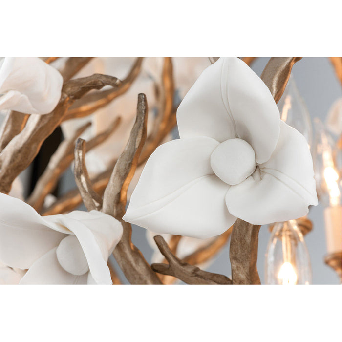 Lily 1-Light Wall Sconce - Enchanted Silver Leaf