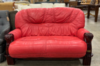 Vintage Bright Red Sofa