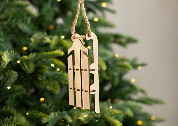 Plywood Sled Ornament