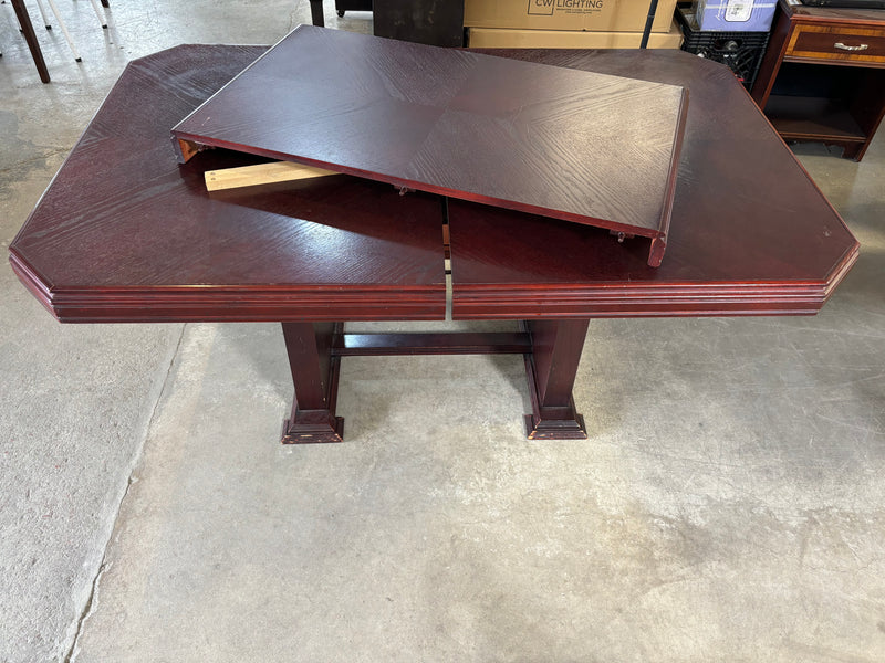 Cherry Red Extendable Dining Table