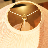 22-inch W Ceramic Table Lamp in White & Pink