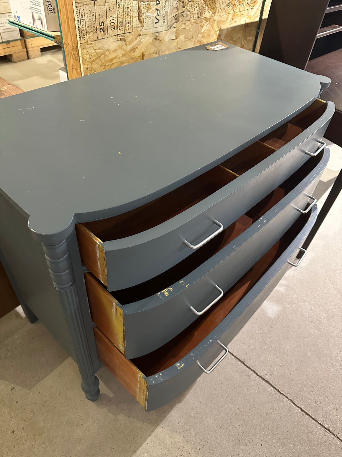 Curved Blue Dresser