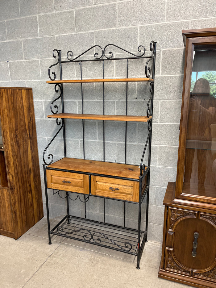 36" Bakers Rack Style Hutch